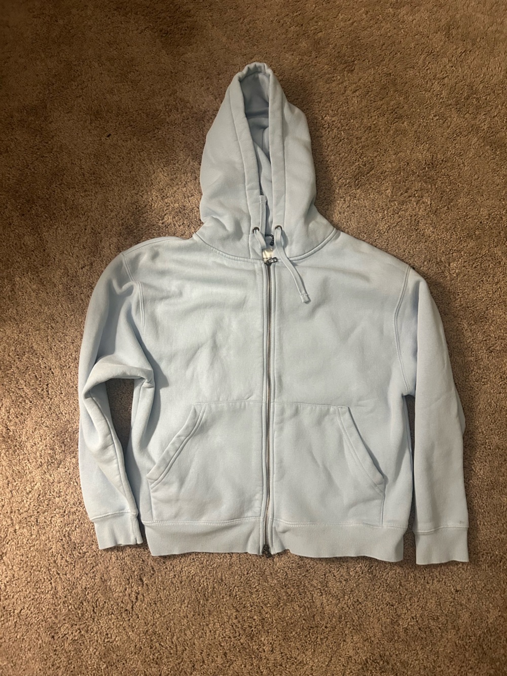 Paper Denim & Cloth womens Pale Blue Zip Hoodie